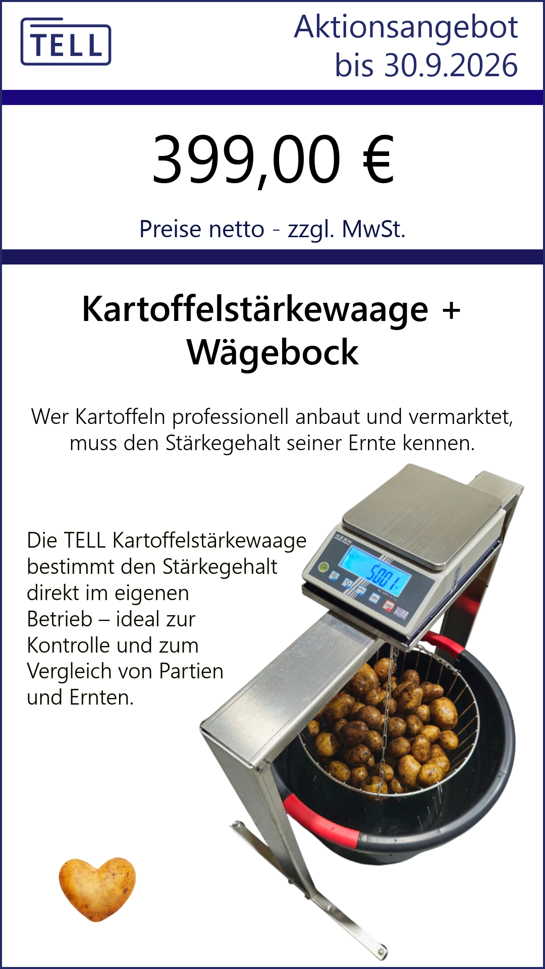 TELL Kartoffelstärkewaage