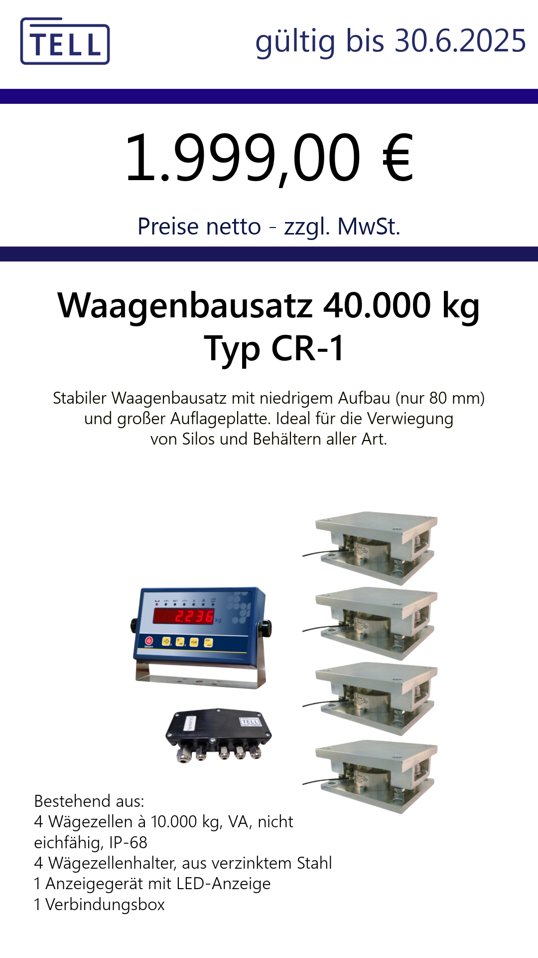 TELL Waagenbausatz CR-1 im Angebot