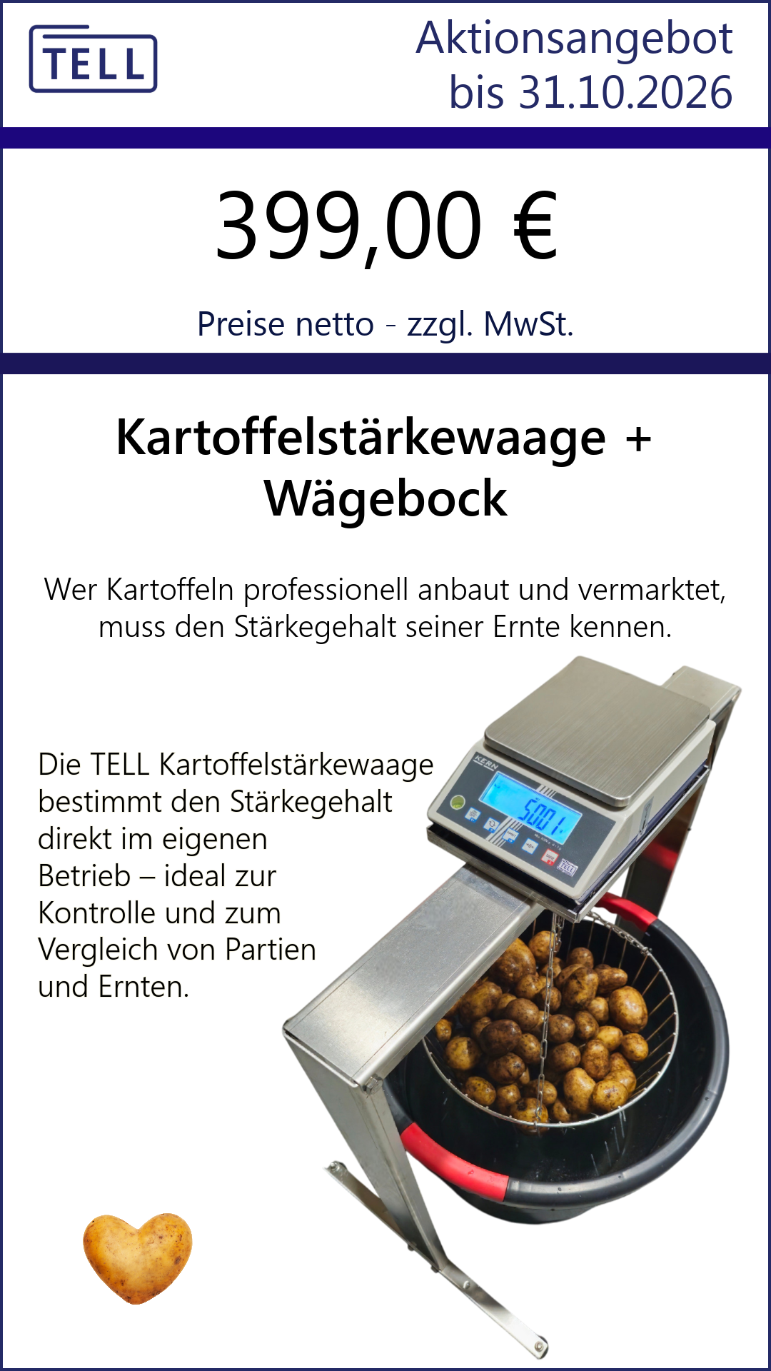 TELL Kartoffelstärkewaage